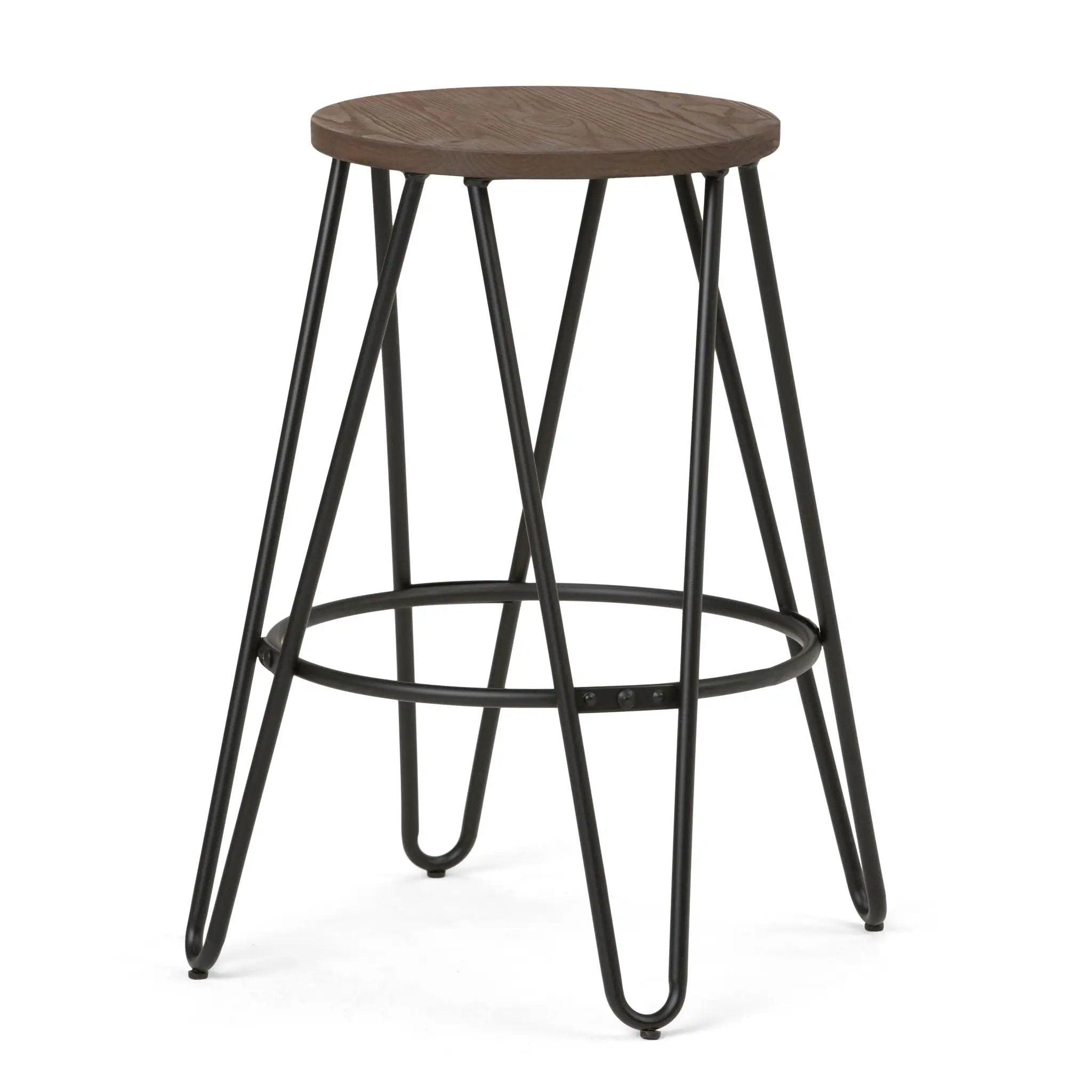 Simeon - Multifunctional Metal Stool With Wood Seat by Unique Piece Furniture