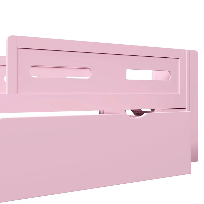 Platform Bed With Guardrail And Drawer by HouseOfZazla