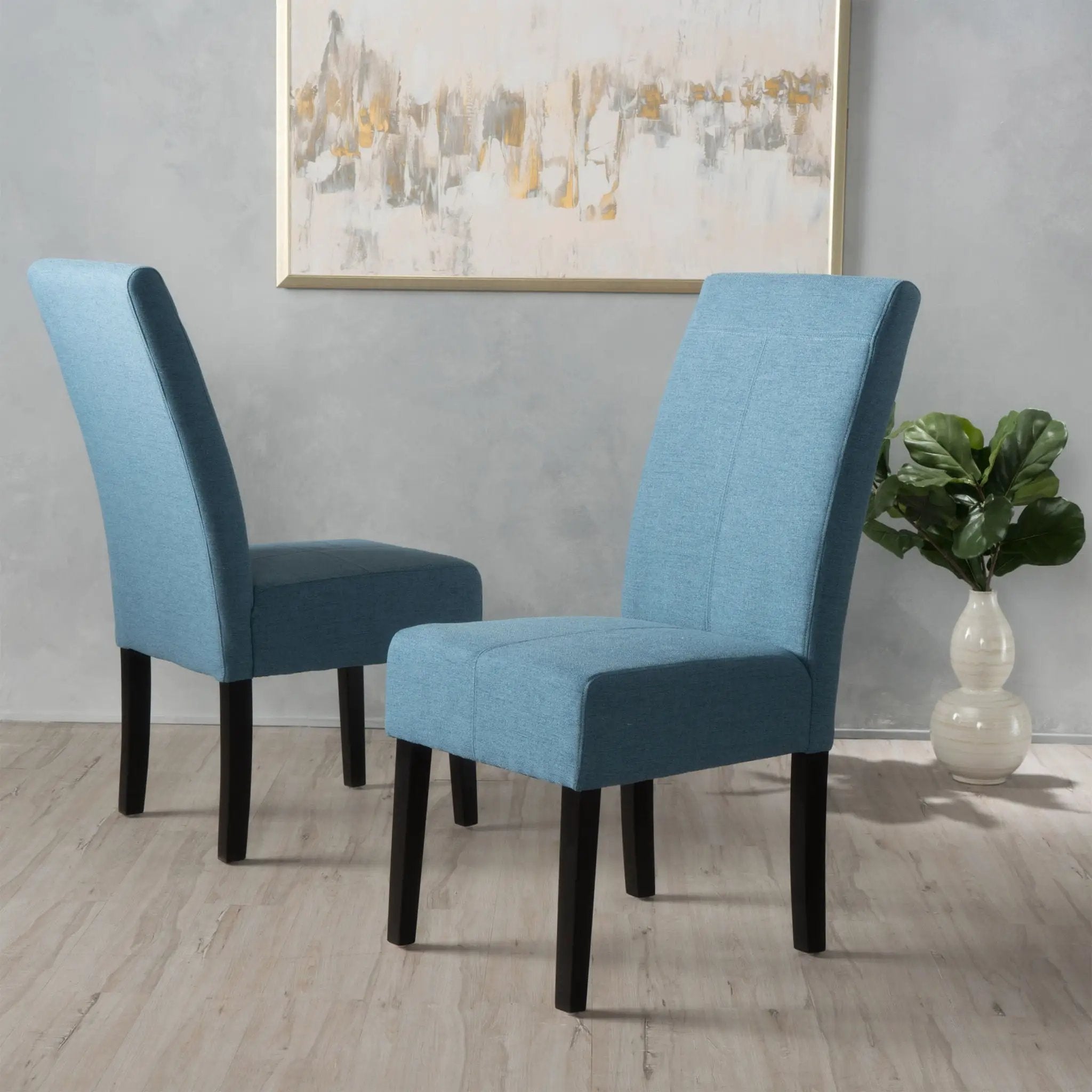 Pertica Dining Upholstered Armless Chairs (Set of 2) by HouseOfZazla