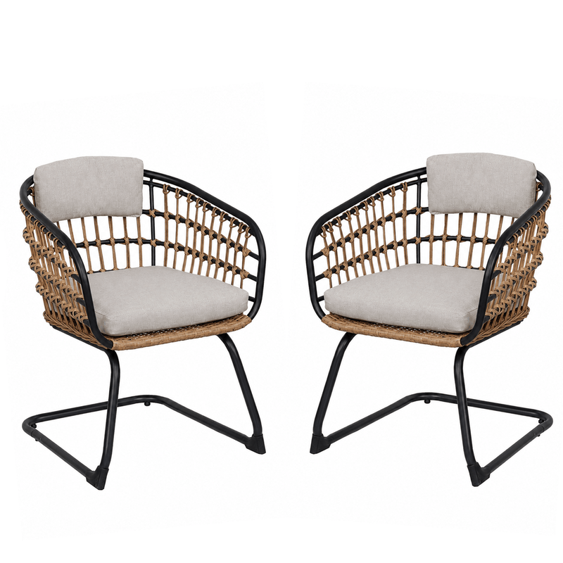 Wicker Dining Chair Set of 2 by HouseOfZazla