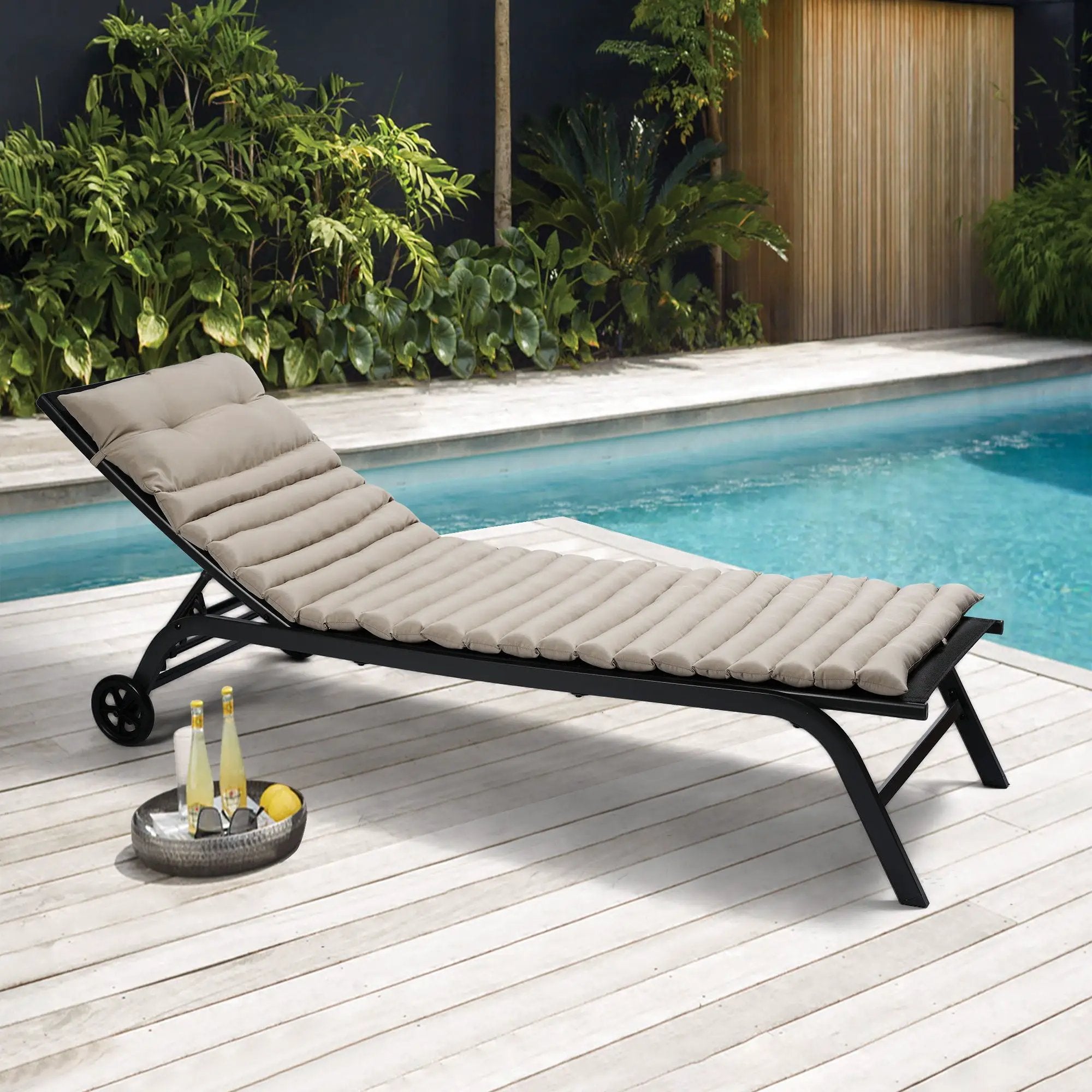 2 Piece Outdoor Chaise Lounge Chair Cushion Replacement Set by HouseOfZazla