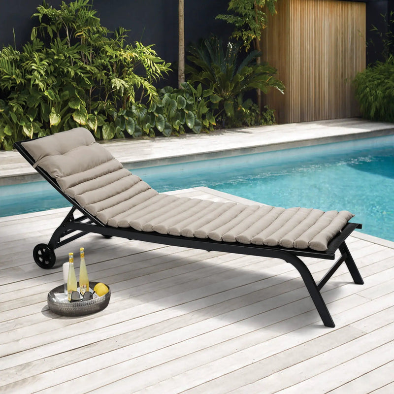 2 Piece Outdoor Chaise Lounge Chair Cushion Replacement Set by HouseOfZazla