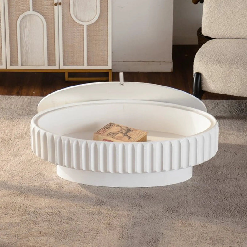 Fluted Storage Table with Lift-Off Lid by HouseOfZazla
