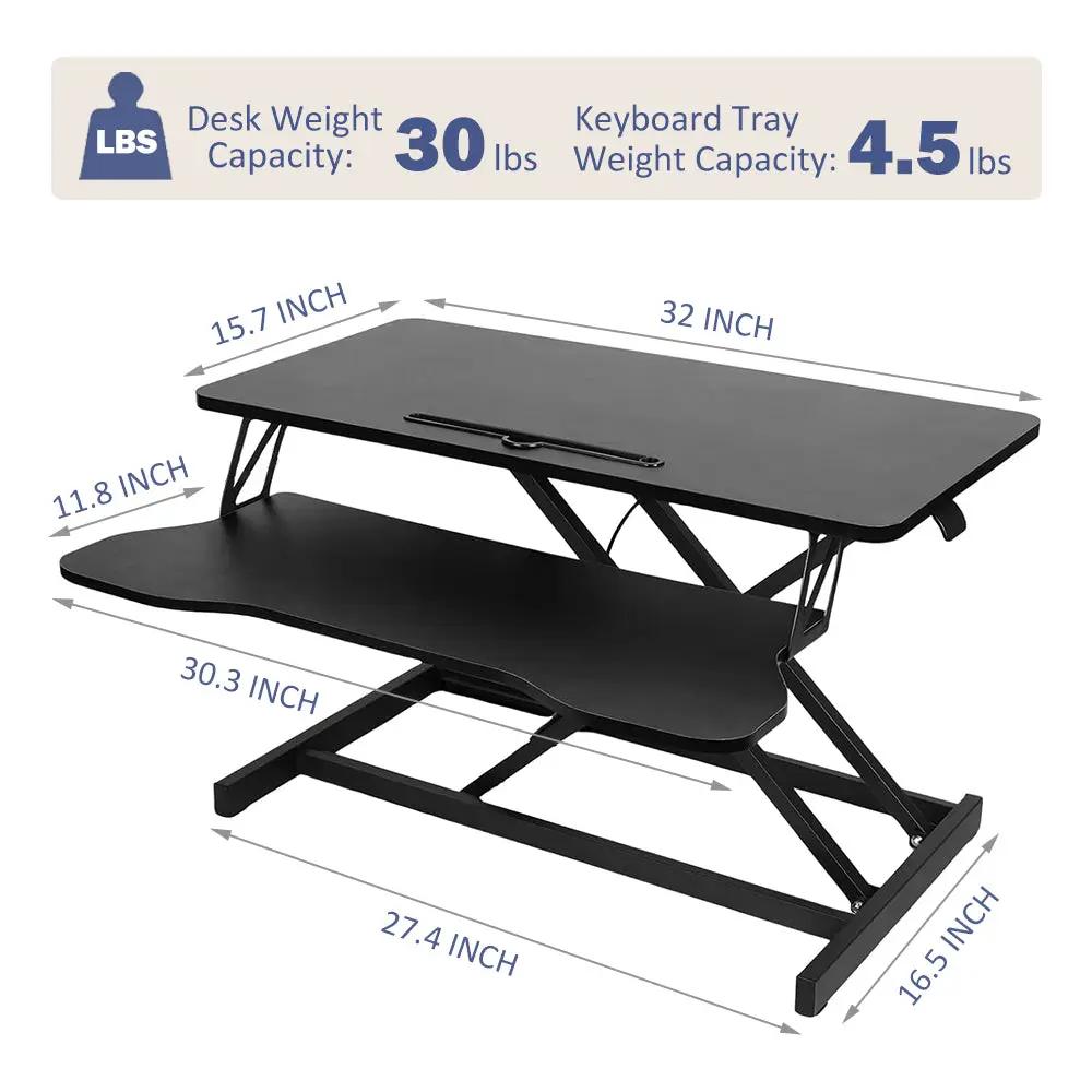 32 Inch Height Adjustable Desk Converter by HouseOfZazla