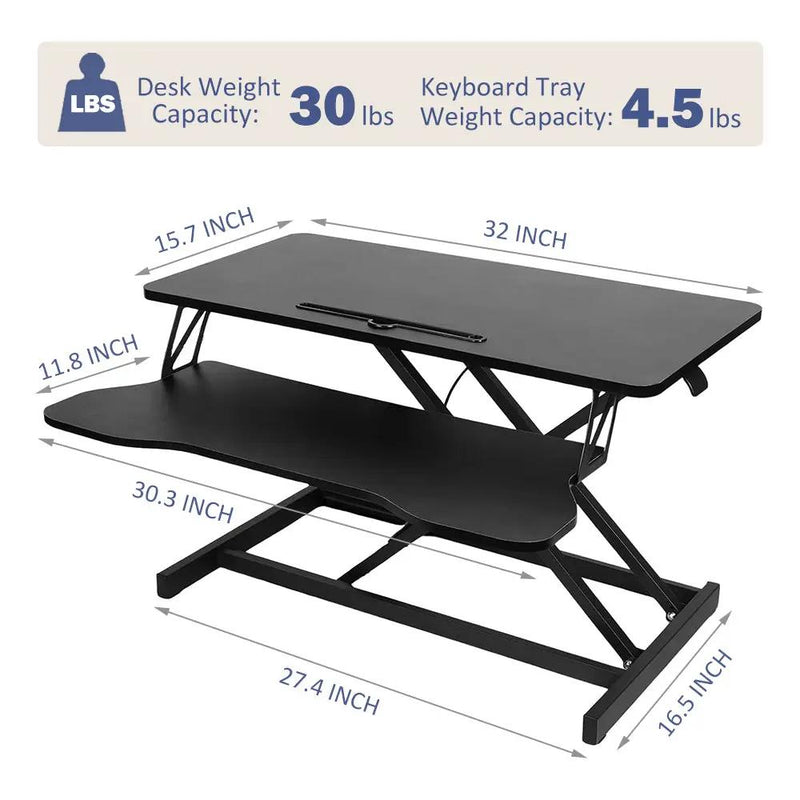 32 Inch Height Adjustable Desk Converter by HouseOfZazla