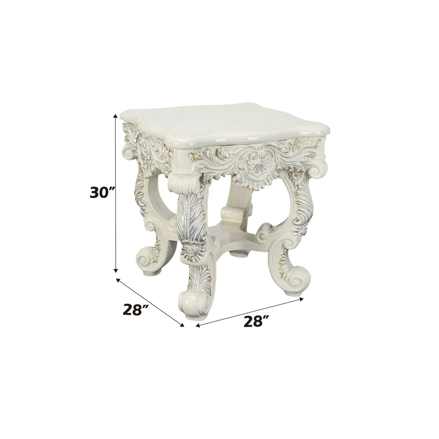Adara Elegant White Coffee Table by HouseOfZazla
