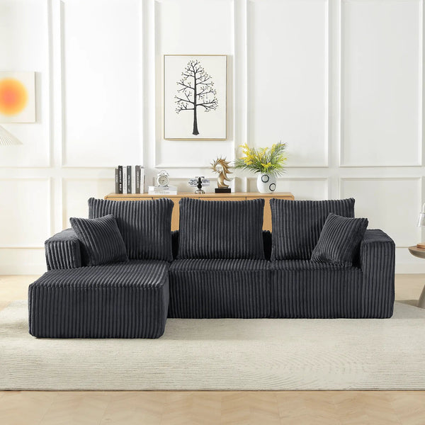 Modular Sectional Sofa - Modern Corduroy Cloud Couch