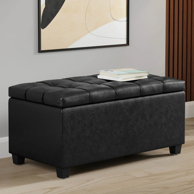 Sienna - Transitional Storage Ottoman Bench by HouseOfZazla