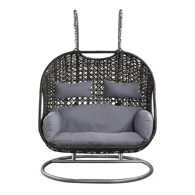 Vasant - 52" Hanging Chair - Fabric & Wicker by Unique Piece Furniture