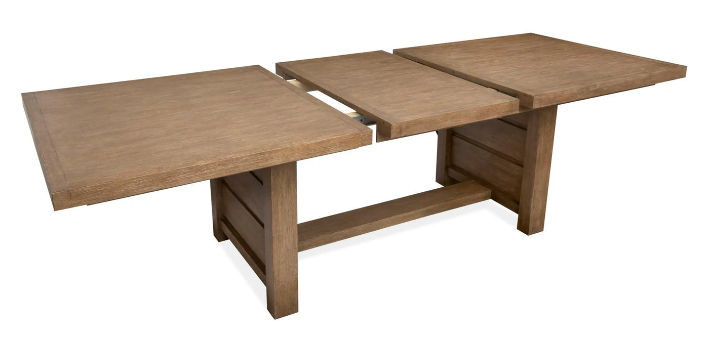 Plum Creek - Extendable Trestle Dining Table by Unique Piece Furniture