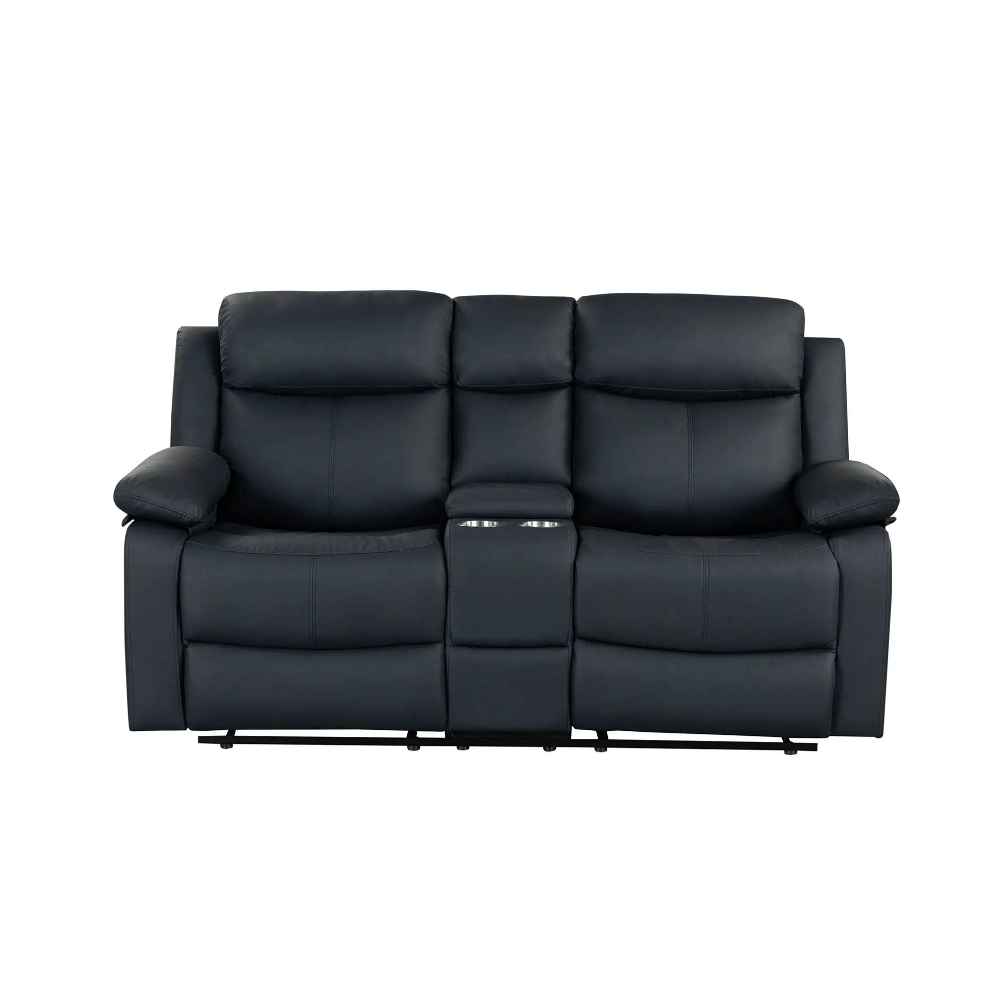 Blanche - Console Reclining Loveseat With LED Lights And Speakers by HouseOfZazla