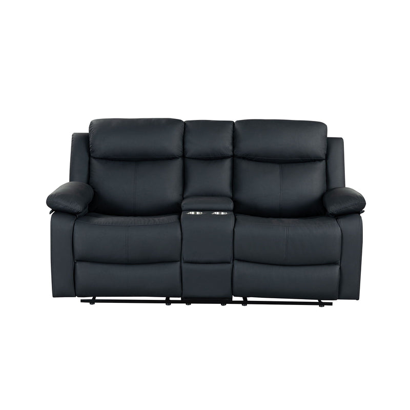 Blanche - Console Reclining Loveseat With LED Lights And Speakers by HouseOfZazla