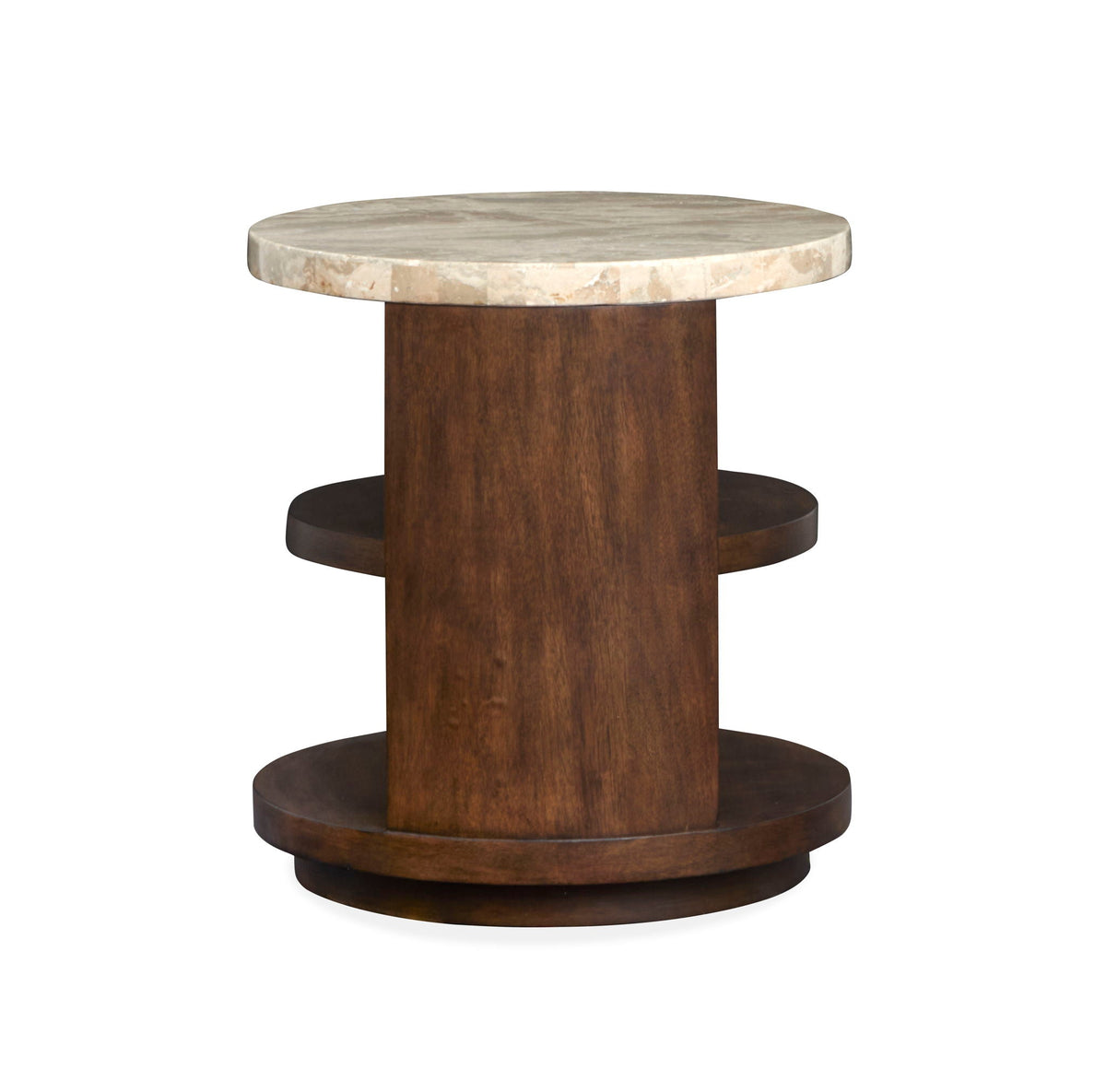 McPherson - Round End Table - Burnt Umber, photo 2 of 6