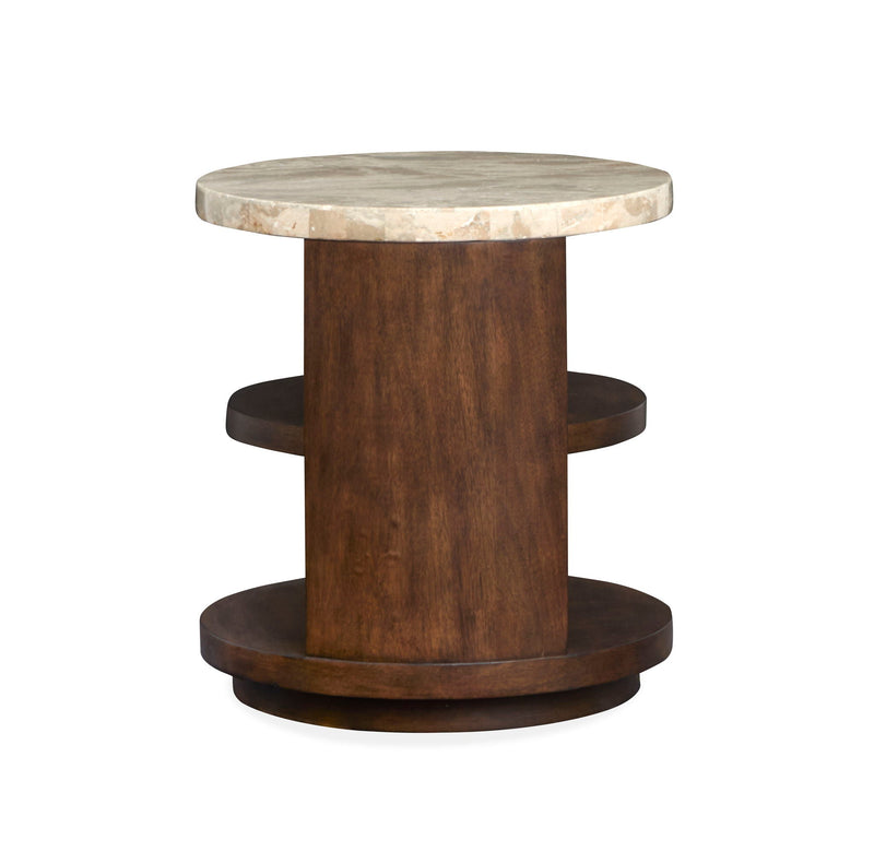 McPherson - Round End Table - Burnt Umber, photo 2 of 6