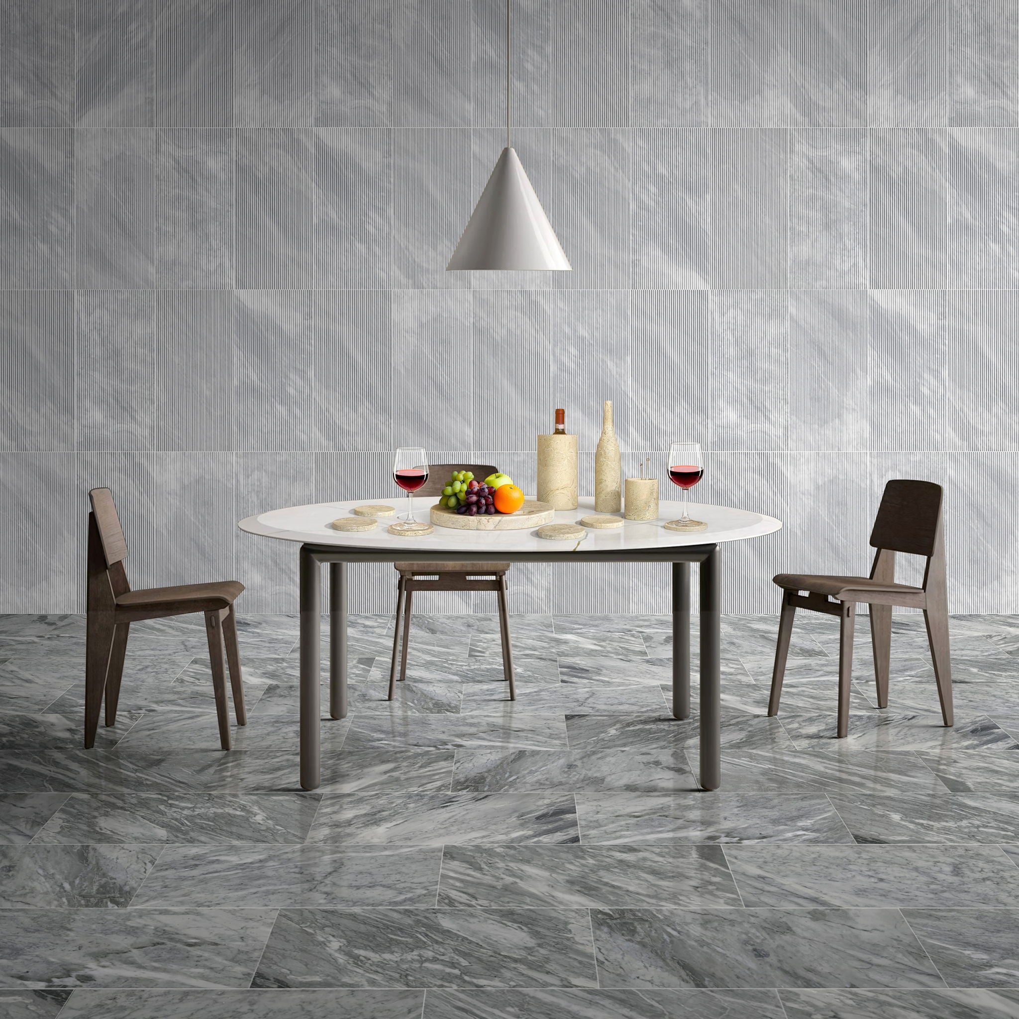 10 Pieces Luxury Natural Marble Dining Room Accessories Set by HouseOfZazla