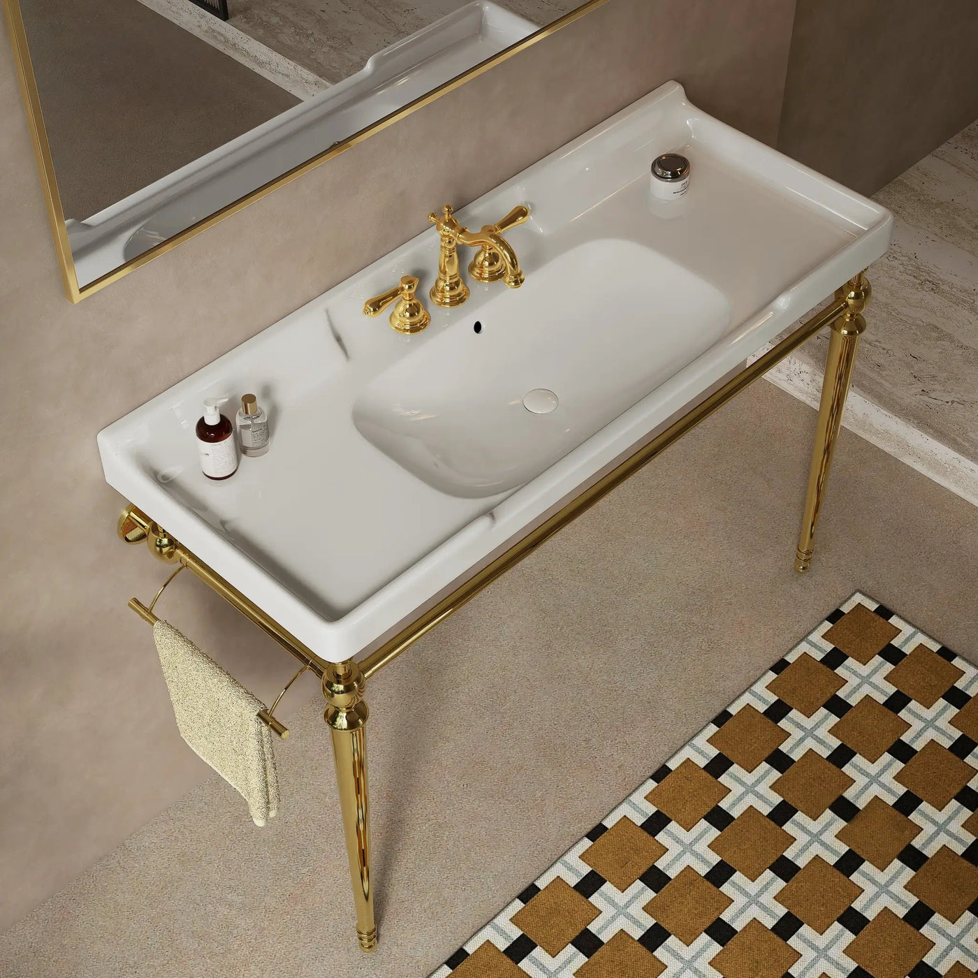 VICI 48" Bathroom Console Sink, Wall-Mounted by HouseOfZazla