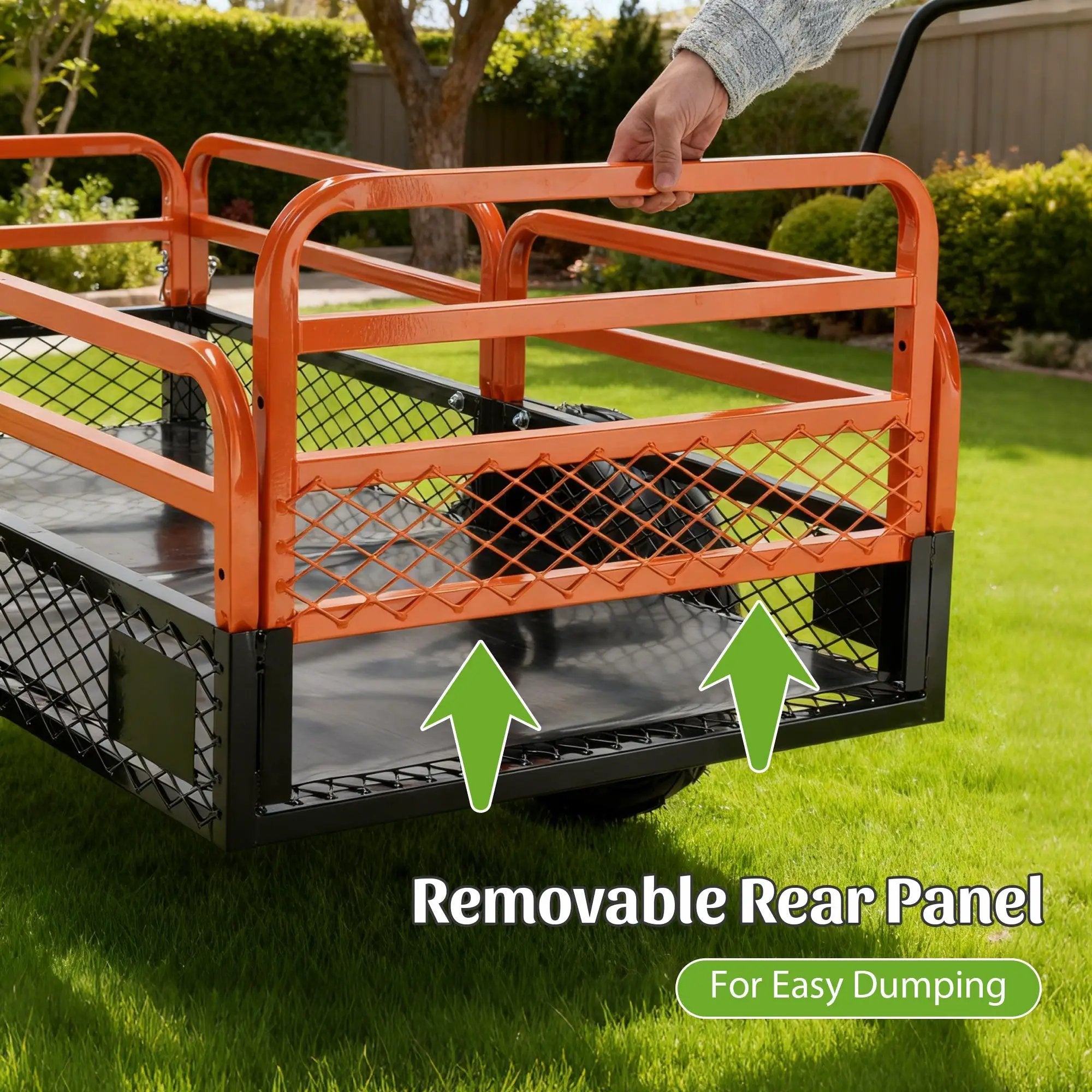 1500LBS Capacity 15 Cubic Feet Dump Cart Trailer by HouseOfZazla