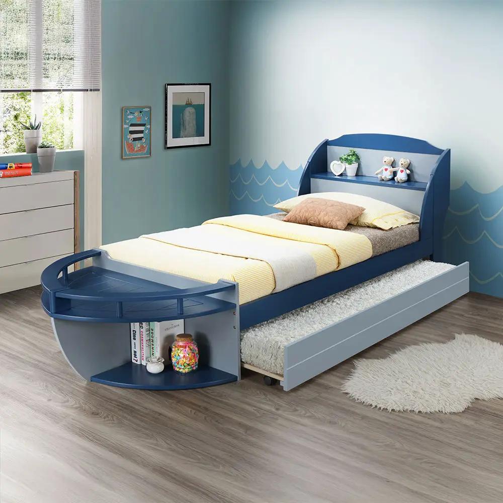 Neptune II - Twin Bed - Gray / Navy by Unique Piece Furniture