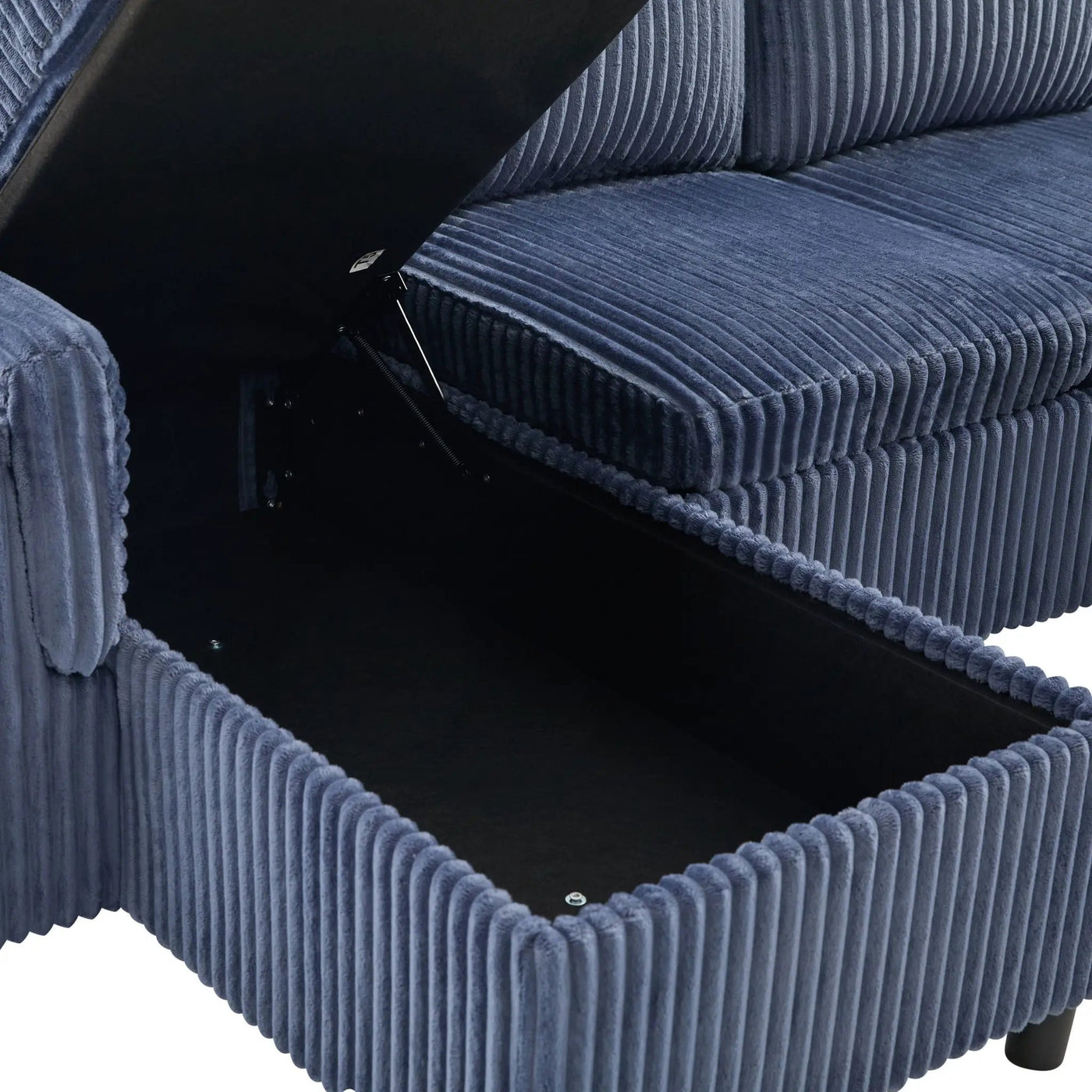 Convertible U-Shaped Sectional Sofa Bed With USB Ports And Storage by HouseOfZazla