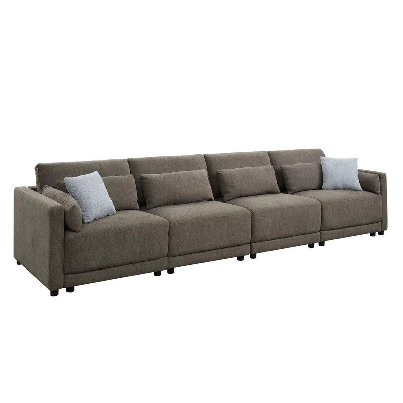 Rylie Modular Sectional Sofa With Toss Pillows by HouseOfZazla