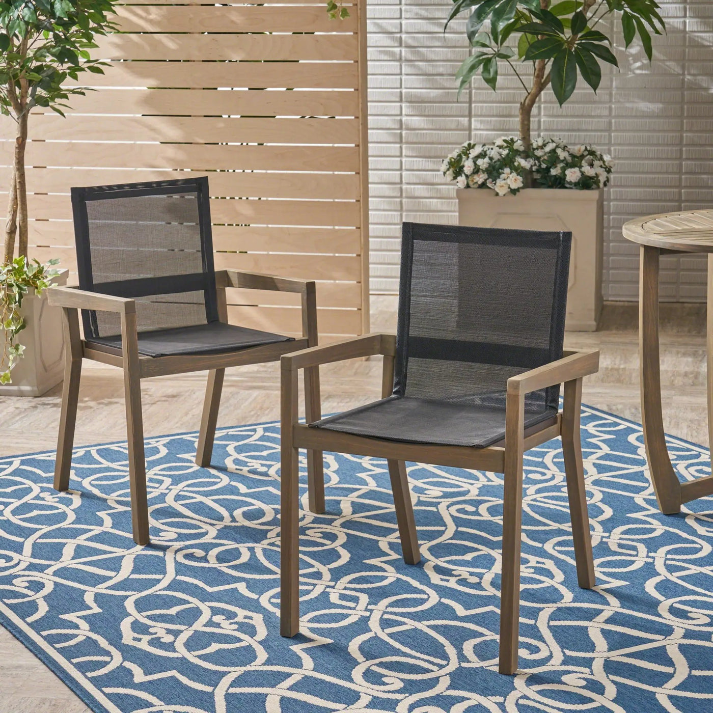 Belfast - Dining Chair With Acacia Wood Frame And Seating (Set of 2) by HouseOfZazla