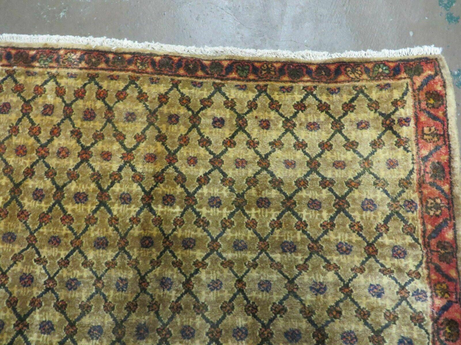 4' X 6' Handmade Indian Allover Wool Rug Camel Hair Color #119 by Jewel Rugs