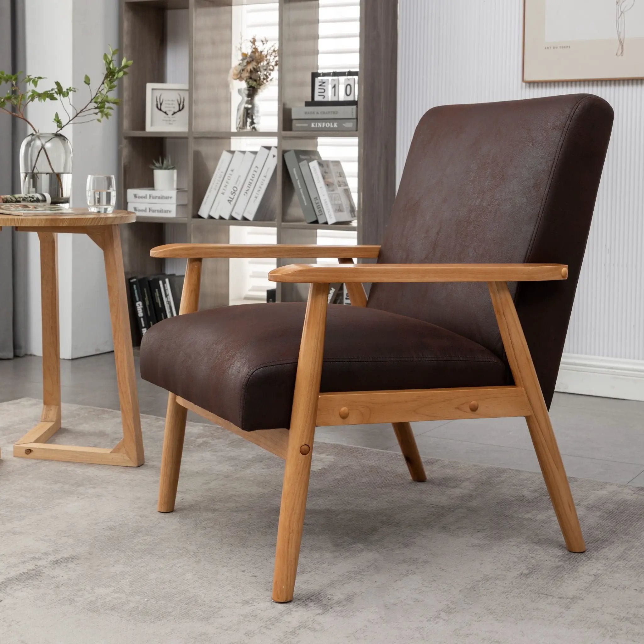 Wide Classic Mid-Century Modern Arm Chair by HouseOfZazla
