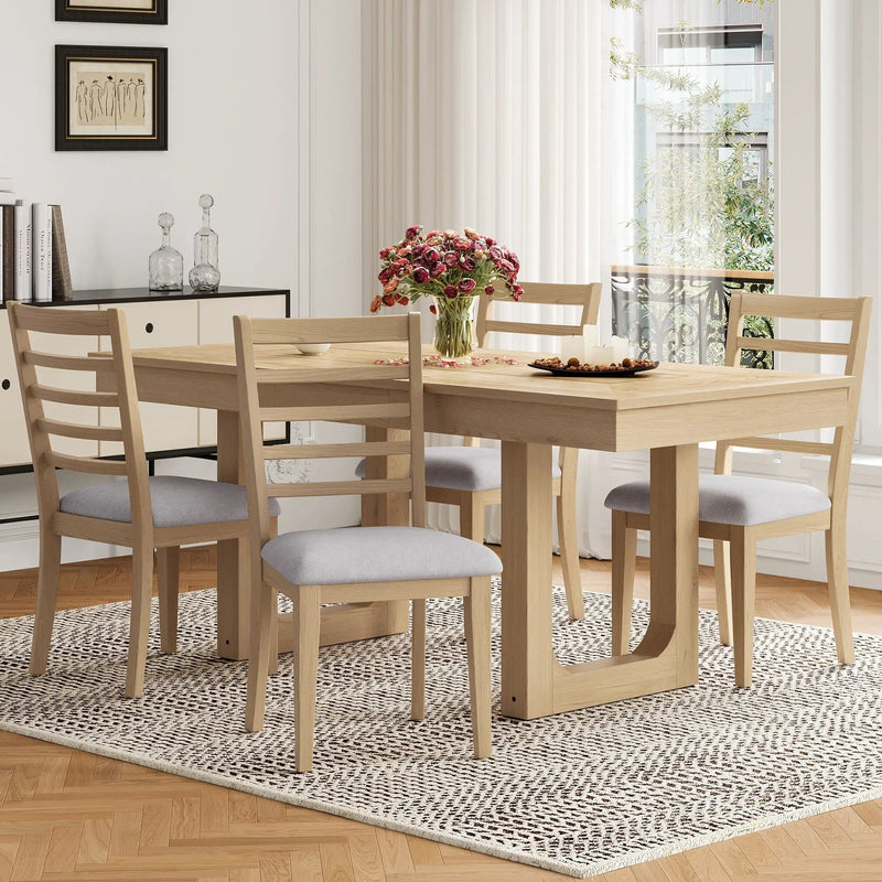Upholstered Armless Chairs With High Ladder Back by Unique Piece Furniture