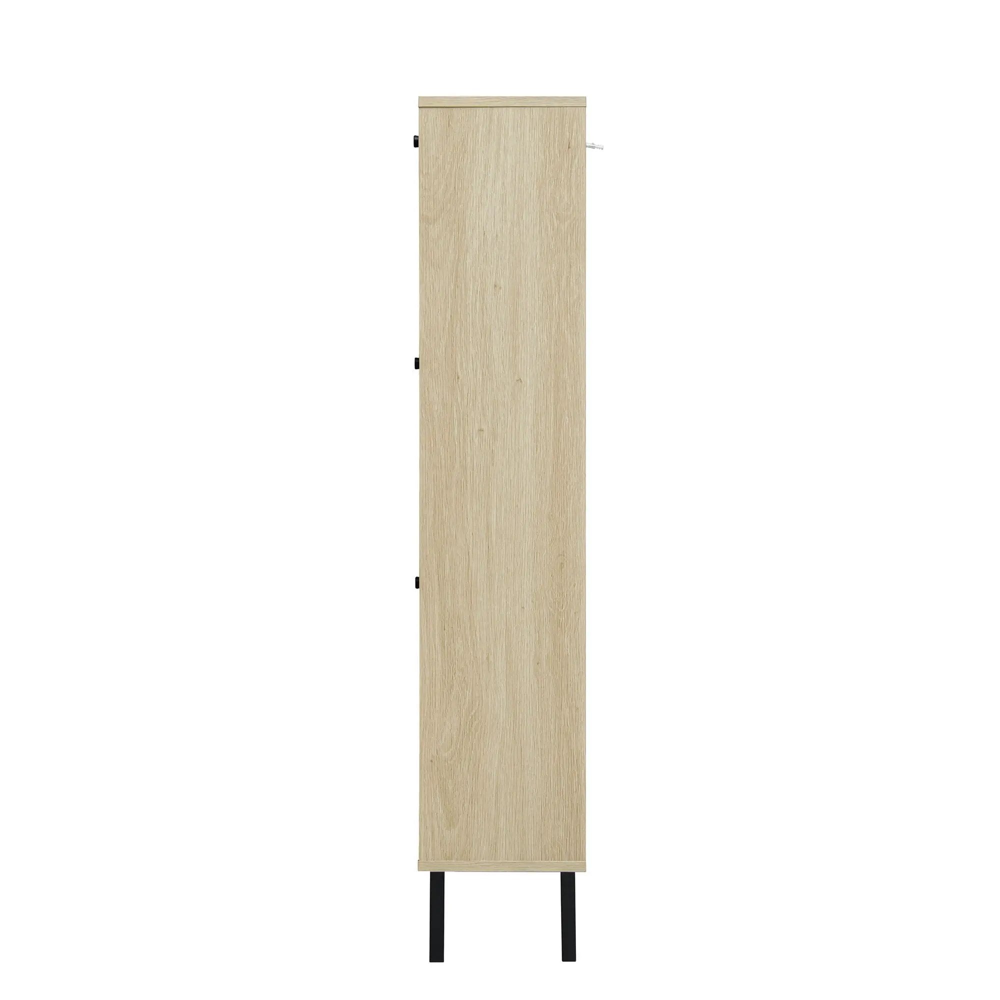 Modern Rattan 3 Door Shoe Rack Cabinet for Entryway by HouseOfZazla