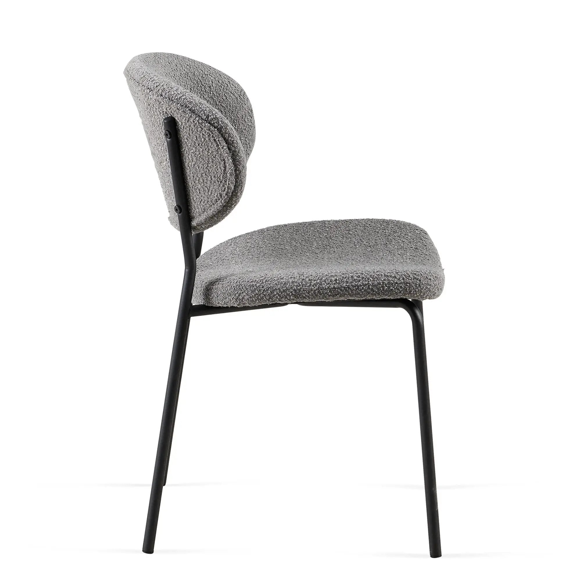 Boucle Dining Chairs, Dining Chairs With Metal Legs For Dining Room, Kitchen, Living Room by Unique Piece Furniture