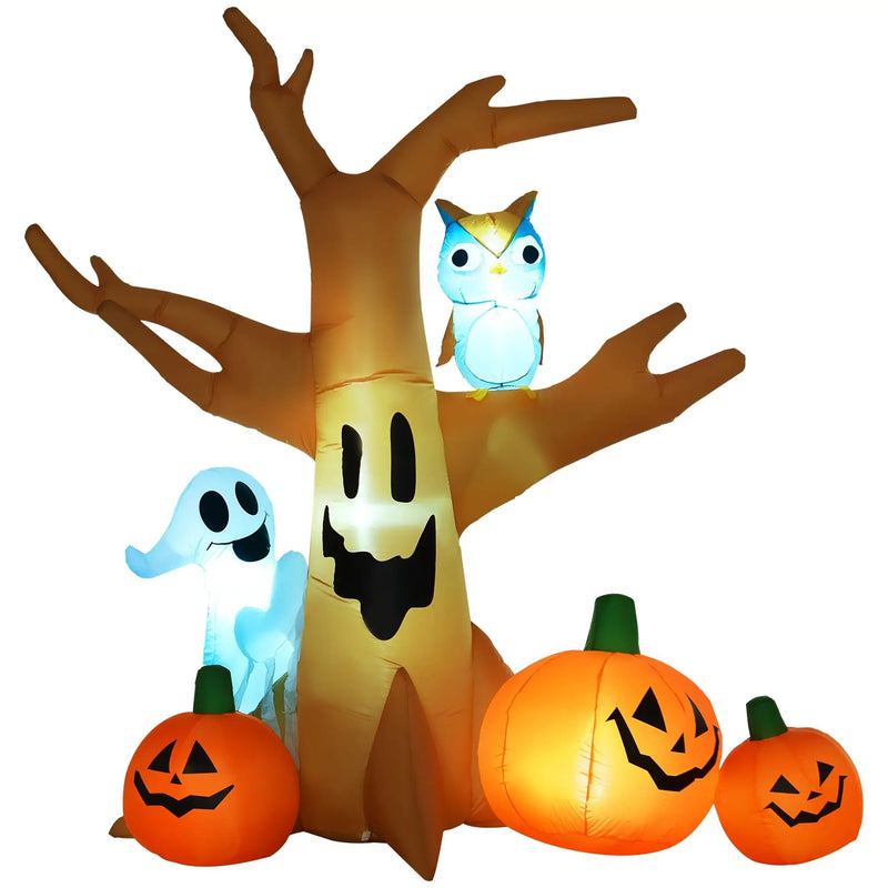 HOMCOM 7.5' Tall Lighted Halloween Inflatable Yard Decoration by HouseOfZazla