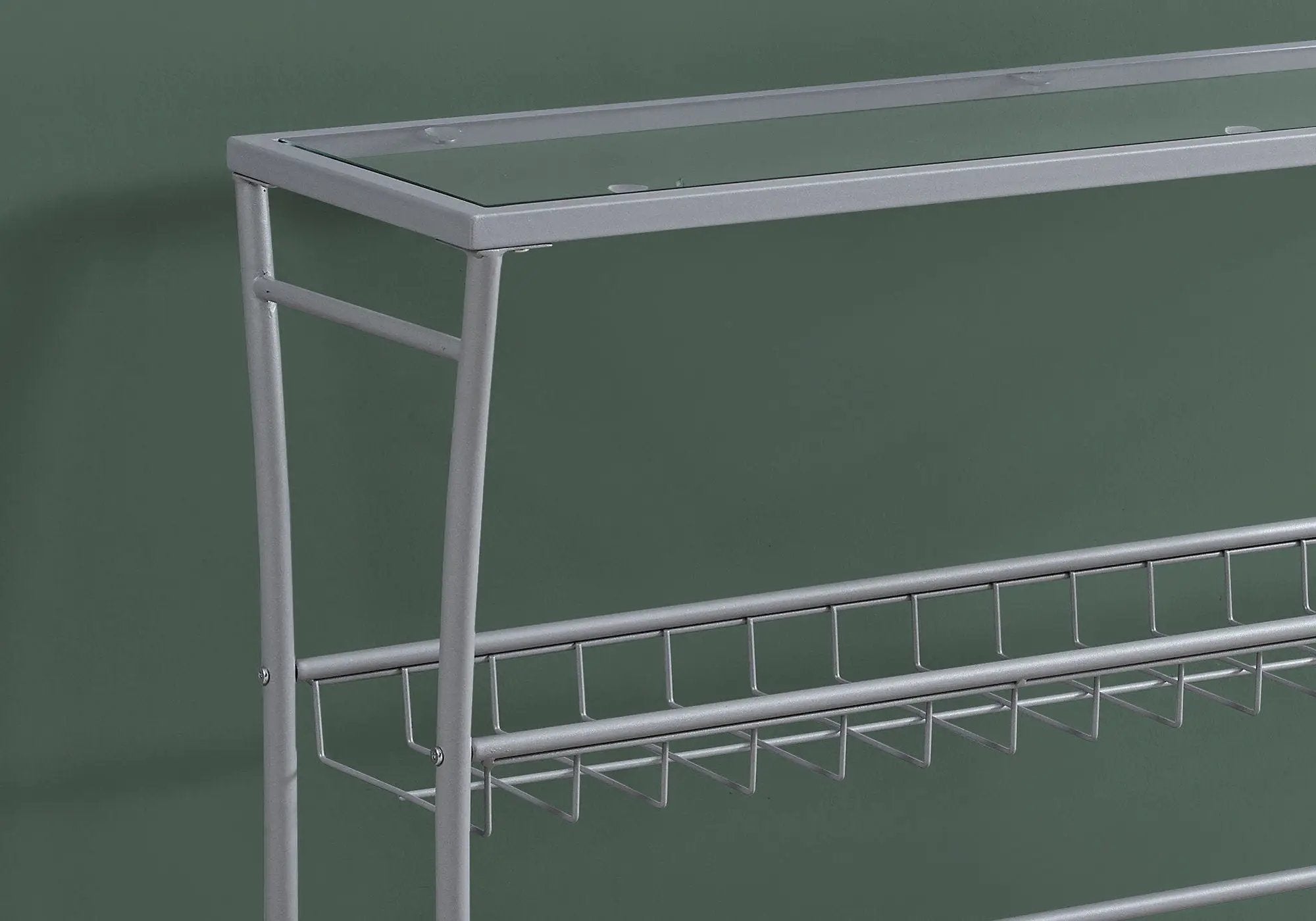 Accent Console Table For Entryway, Contemporary & Modern - Silver by HouseOfZazla
