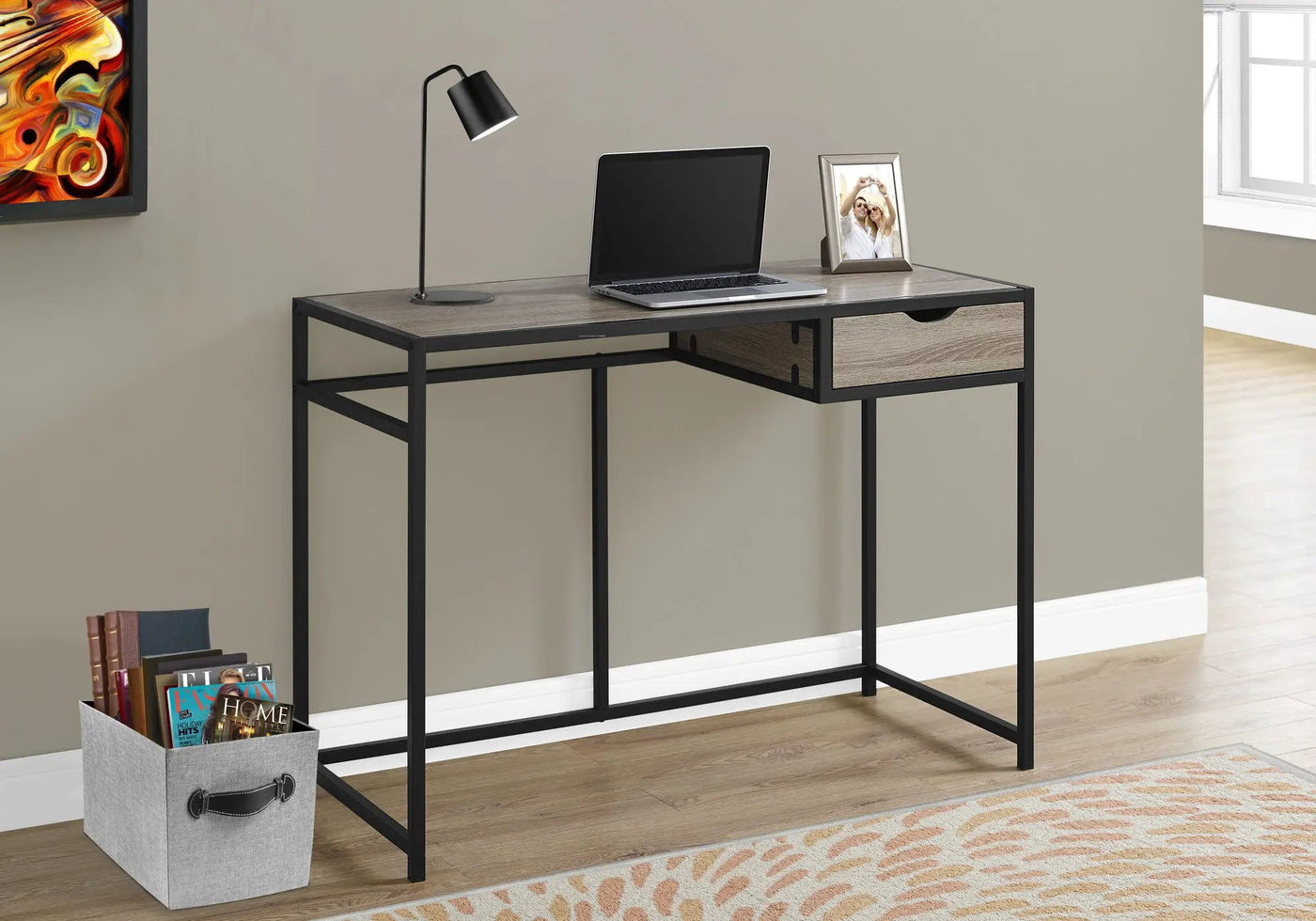 Computer Desk for Home Office, Laptop, 1 Storage Drawer, Contemporary & Modern by HouseOfZazla