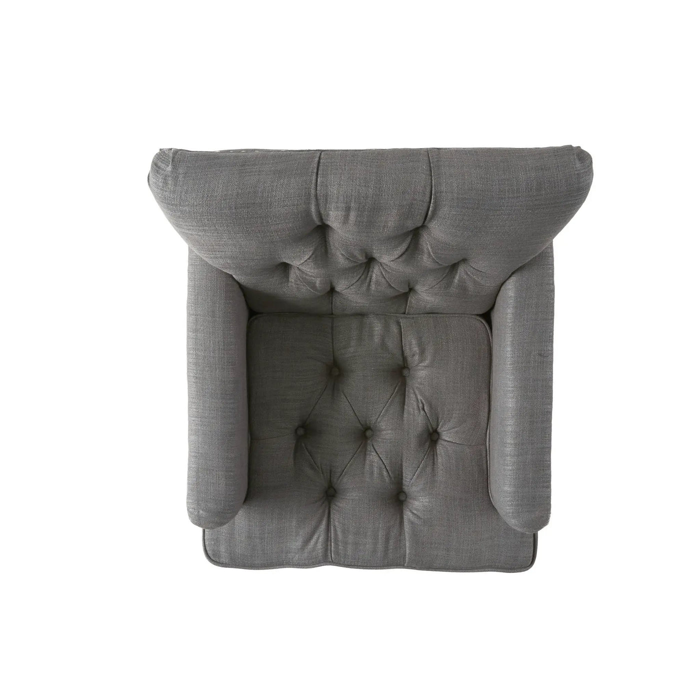 Harrison Tufted Club Chair with Button Tufted Back and Birch Wood Legs by HouseOfZazla
