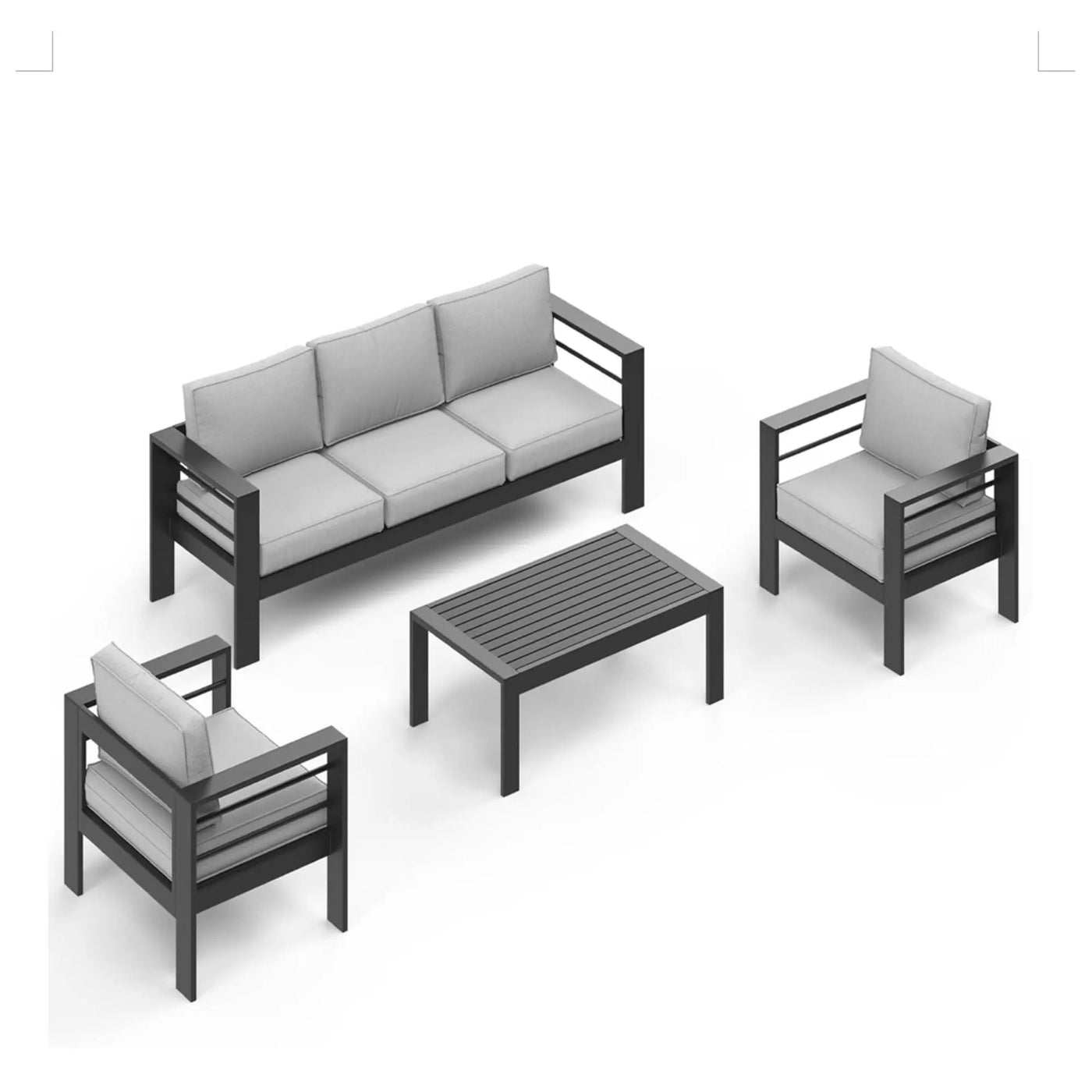 Outdoor Patio Set, All-Weather With Thick Cushions by HouseOfZazla
