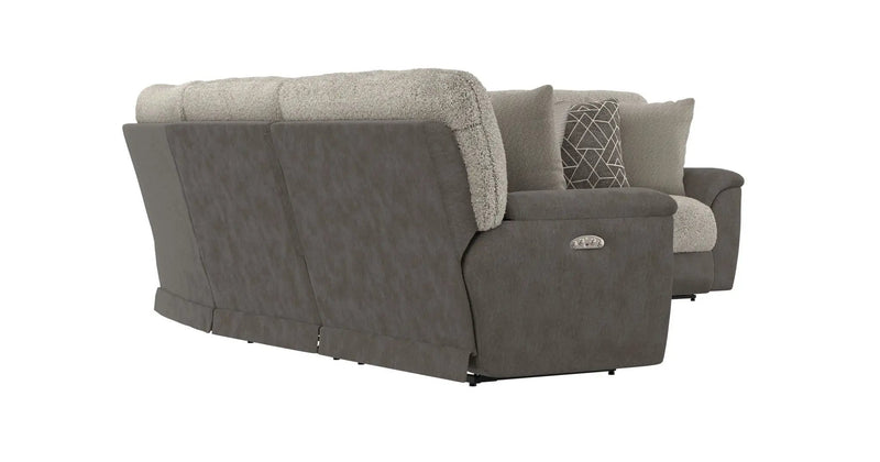 Rendezvous - 5 Piece Modular Sectional With 3 Reclining Seats & Castered Cocktail Ottoman - Umber by Unique Piece Furniture