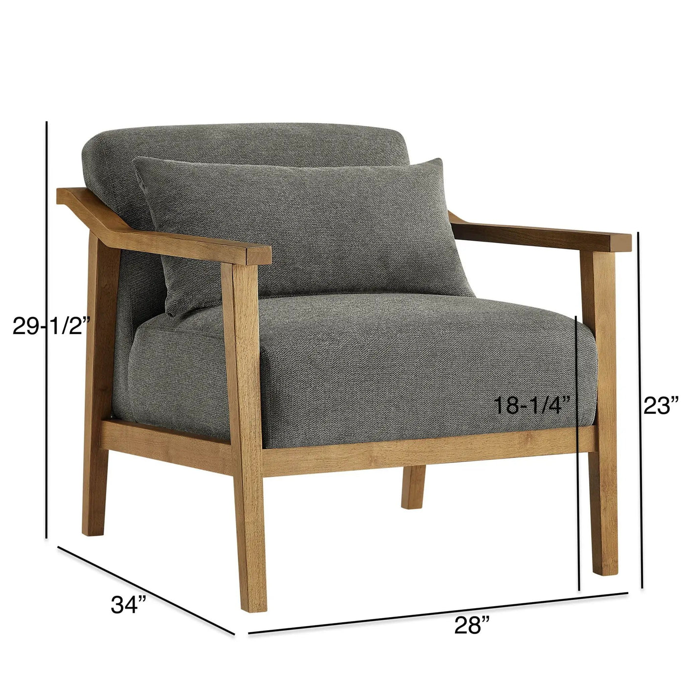 Reagan - Arm Accent Chair With Lumbar Pillow by HouseOfZazla