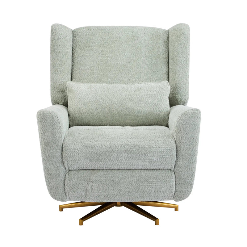 Power Recliner Chair Swivel with Boucle Upholstery and 360° Swivel by HouseOfZazla