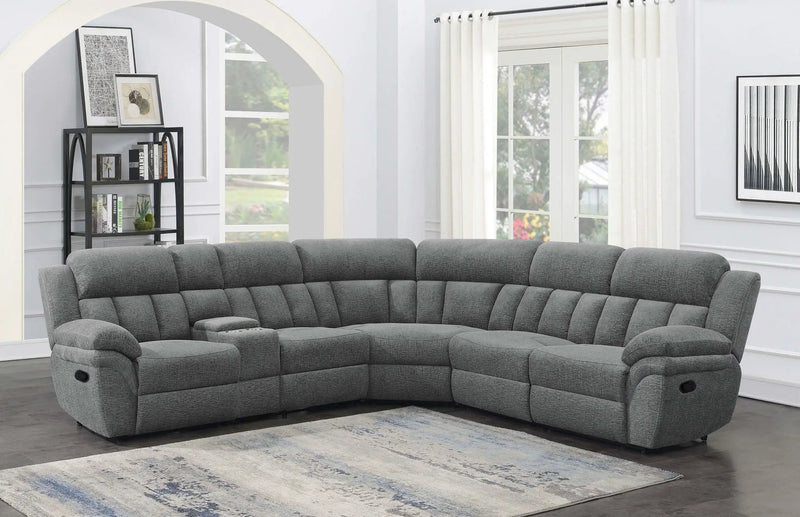 Bahrain 6-piece Modular Reclining Sectional Sofa Charcoal by Unique Piece Furniture