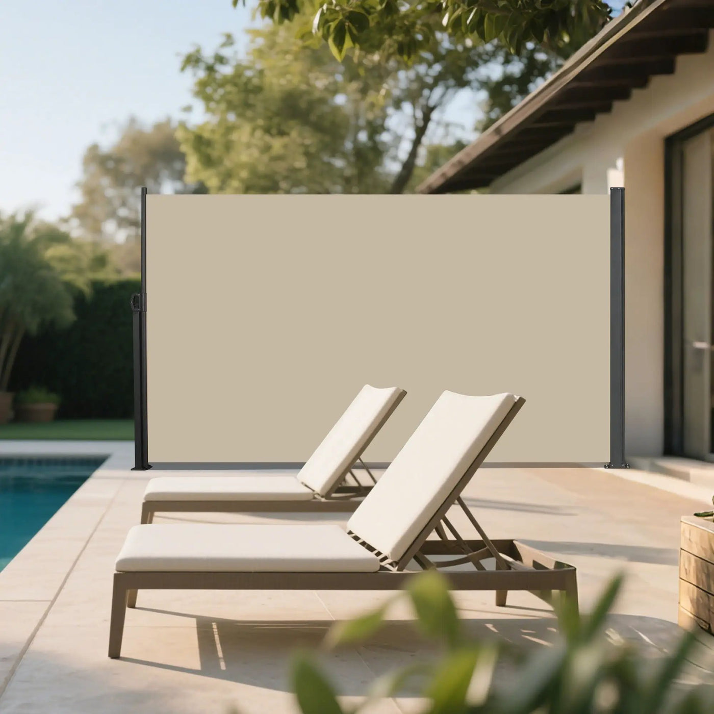 Retractable Side Awning, Waterproof And UV Resistant, Privacy Screen For Patio by Unique Piece Furniture