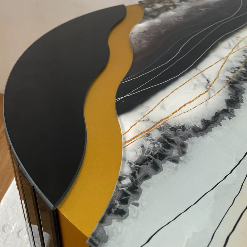 Modern Round Coffee Table with Glass Top by HouseOfZazla