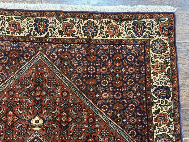 Persian Bidjar Rug 4x5, Fine 290 KPSI, Herati Pattern by Jewel Rugs