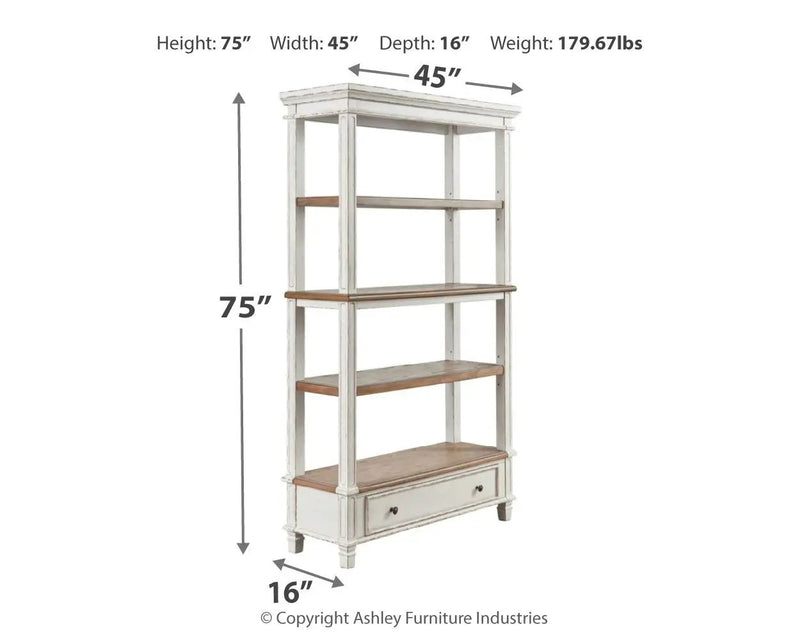 Realyn - Bookcase - Brown / White by Unique Piece Furniture
