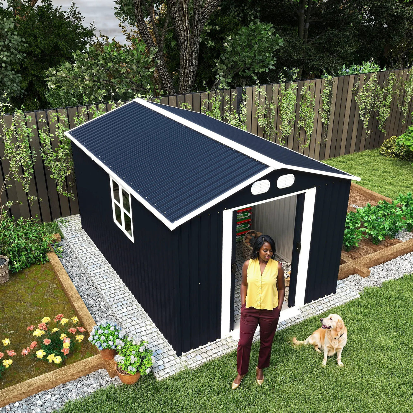 Campcraft 8x12 Ft Outdoor Metal Storage Shed by HouseOfZazla