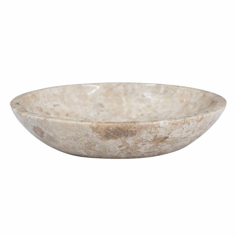 Round Marble Decorative Bowl with Smooth Finish - Cream, photo 3 of 10
