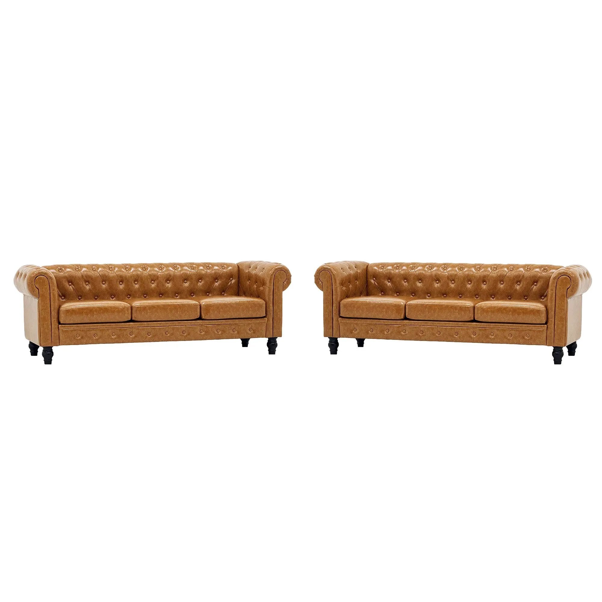 Elegant 2-Piece PU Sofa Set for Living Room by HouseOfZazla