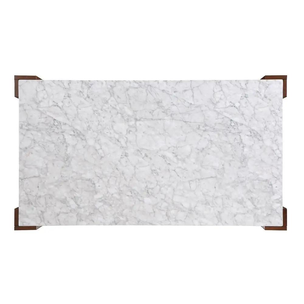 Hettie - Dining Table With Engineeed Stone Top - Engineered Stone Top & Brown by Unique Piece Furniture