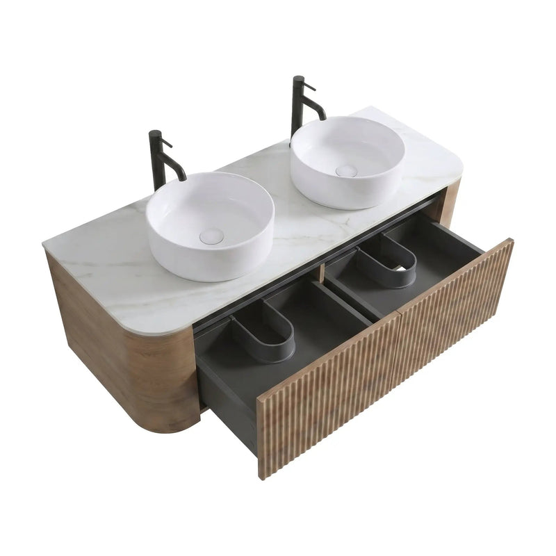 Erba 60 Inch Bathroom Vanity with Sink in Honey by HouseOfZazla