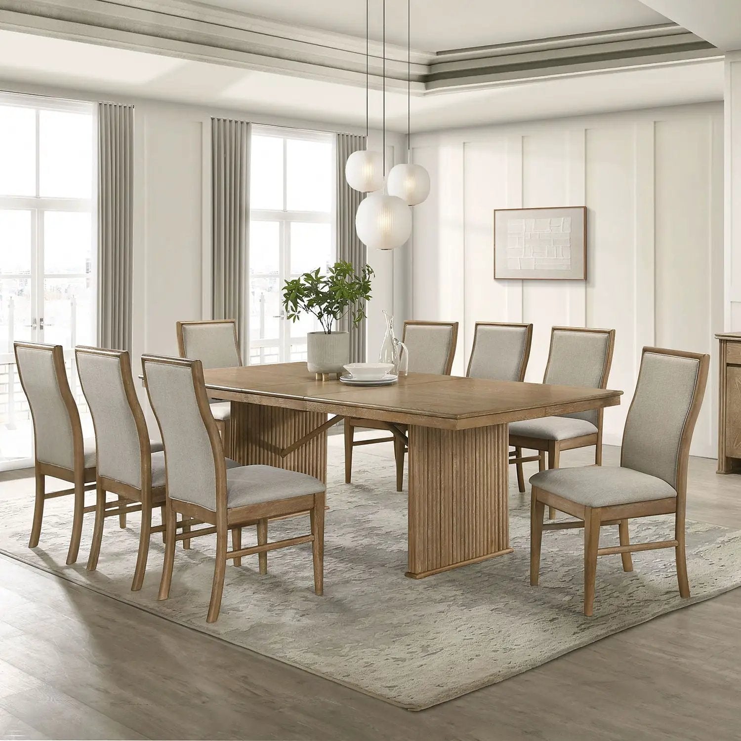 Dreydon - Upholstered Dining Side Chair (Set of 2) - Light Brown by HouseOfZazla