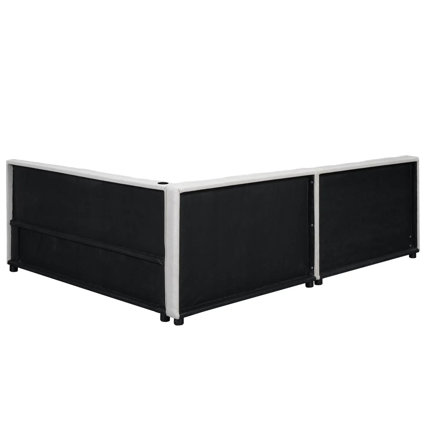 Modern Upholstered Platform Bed With USB Ports And LED Belt by HouseOfZazla